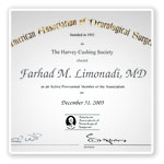 Neurosurgeon Farhad M. Limonadi, M.D. Certificatel 3
