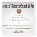 Neurosurgeon Farhad M. Limonadi, M.D. Certificatel 11
